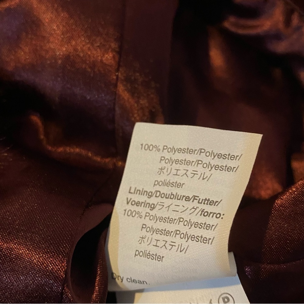 J.CREW Collection Louisa Lady Jacket Faux Fur Burgundy - Picture 8 of 9